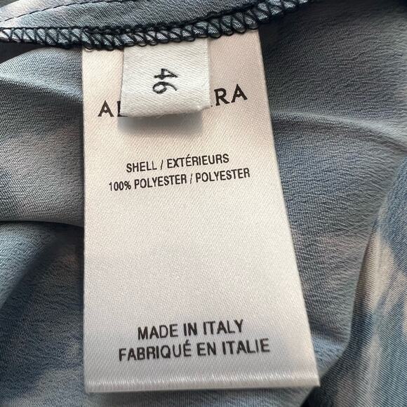 Altuzarra Sif Printed Crepe Pleated Maxi Skirt In Berry Blue Size 14 - Picture 9 of 12